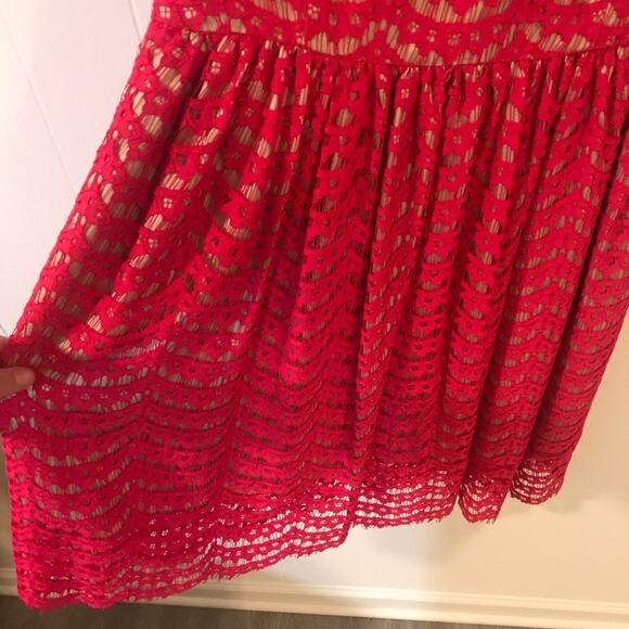ELIZA J Pink Eyelet Dress Size 8 - Picture 6 of 10
